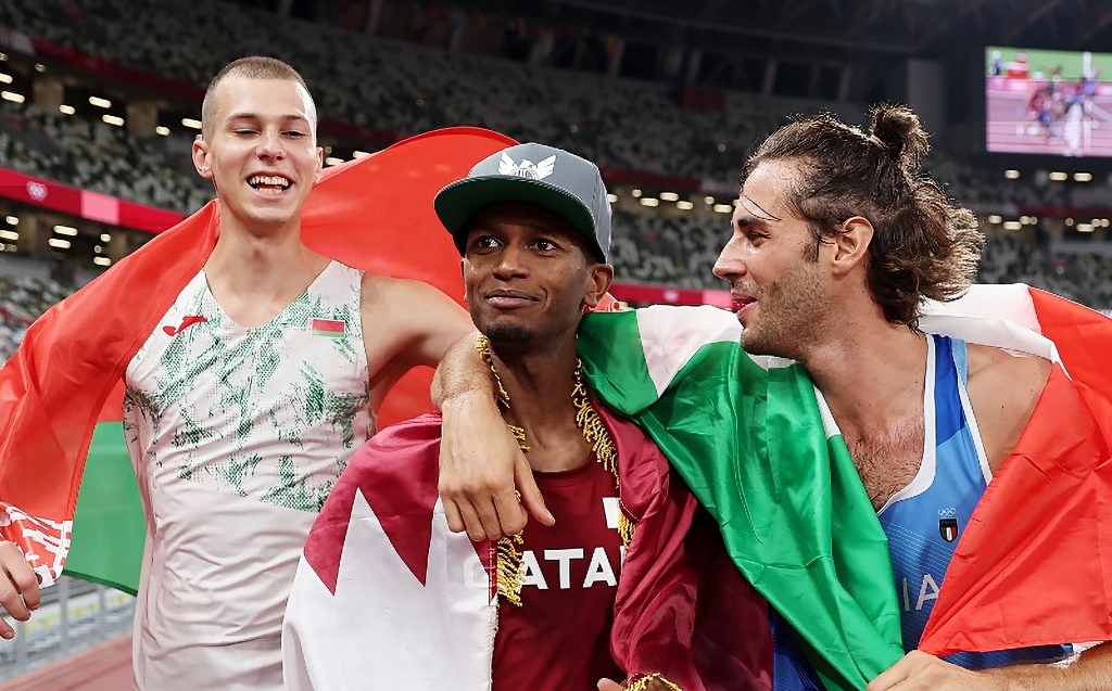 El catarí Barshim y el italiano Tamberi comparten el oro en salto de