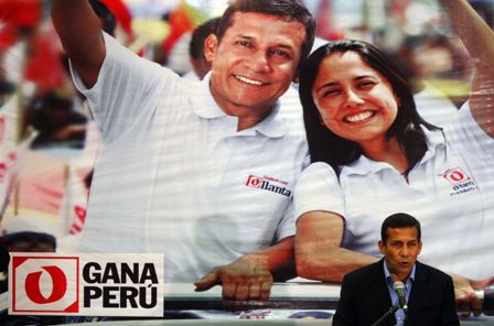 Ollanta Humala en conferencia de prensa tras la elección