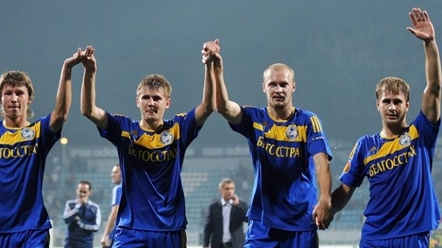 Celebración del BATE Borovcv. (Foto UEFA)
