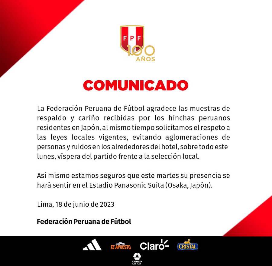 Comunicado para el hincha