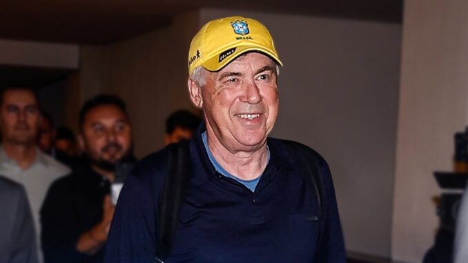 Ancelotti llegando a Brasil (Conmebol)