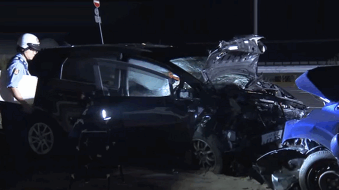 Coche fue contra sentido en Ibaraki